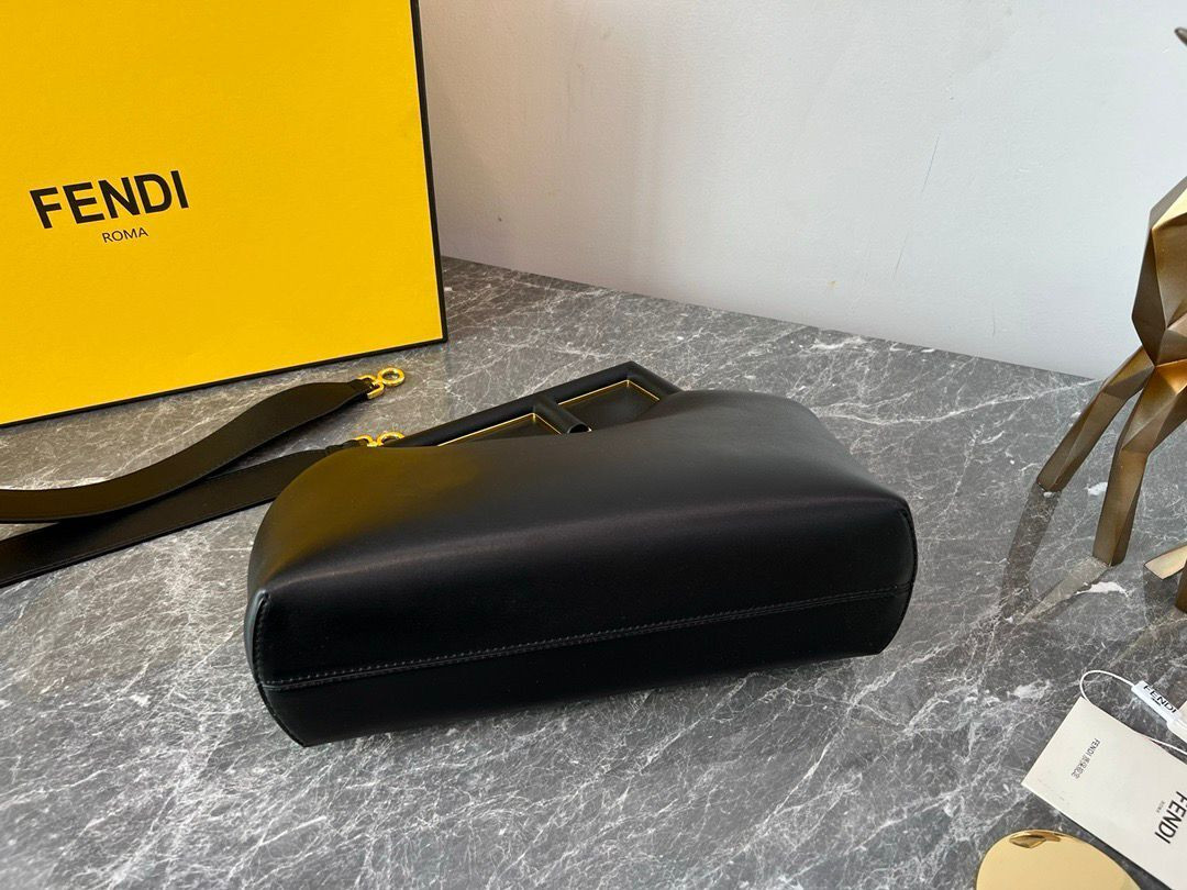 F**di First Small Black leather bag