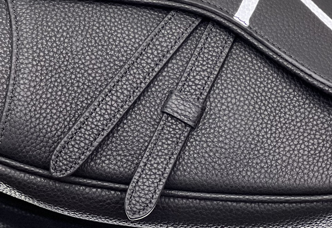 Ch**an D*0r X SHAWN STUSSY Grained Calfskin Saddle 26 x 19 x 4.5 cm
