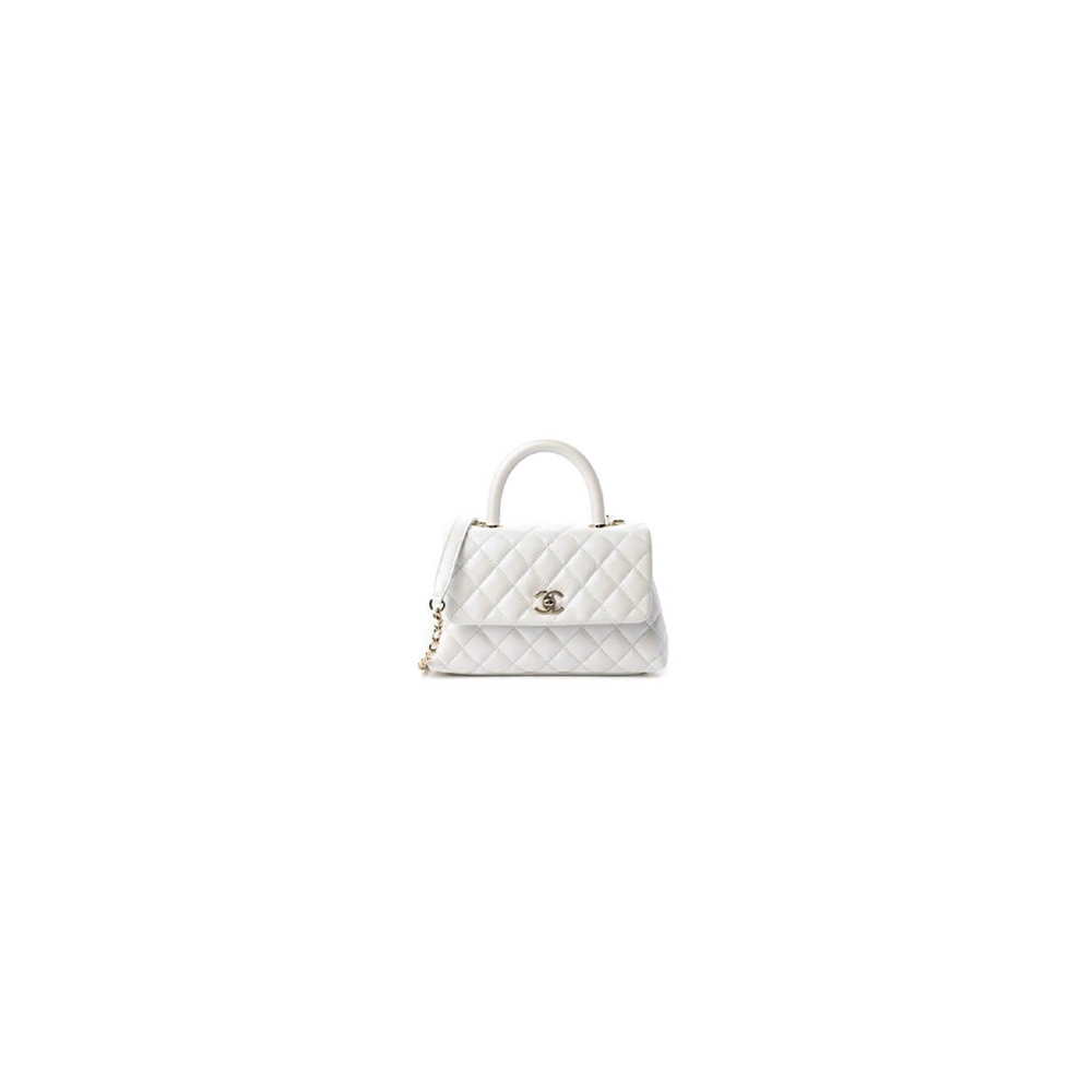 Ch*el coco handle flap shoulder bag pm