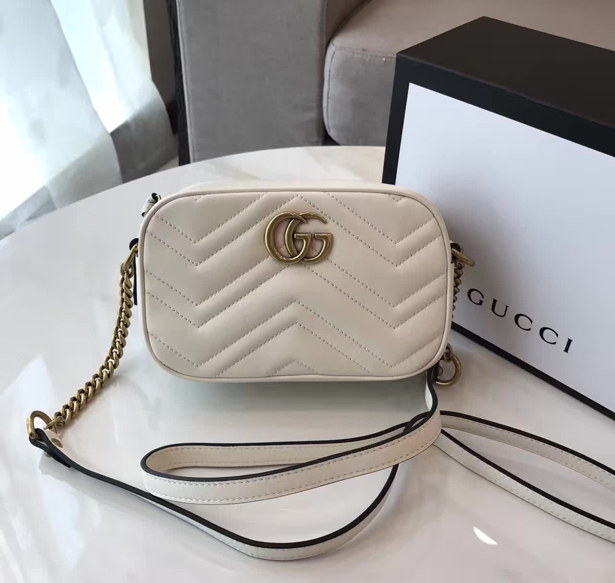 Gvc*1 gg marmont matelassé 2408 18cm x 12cm x 6cm