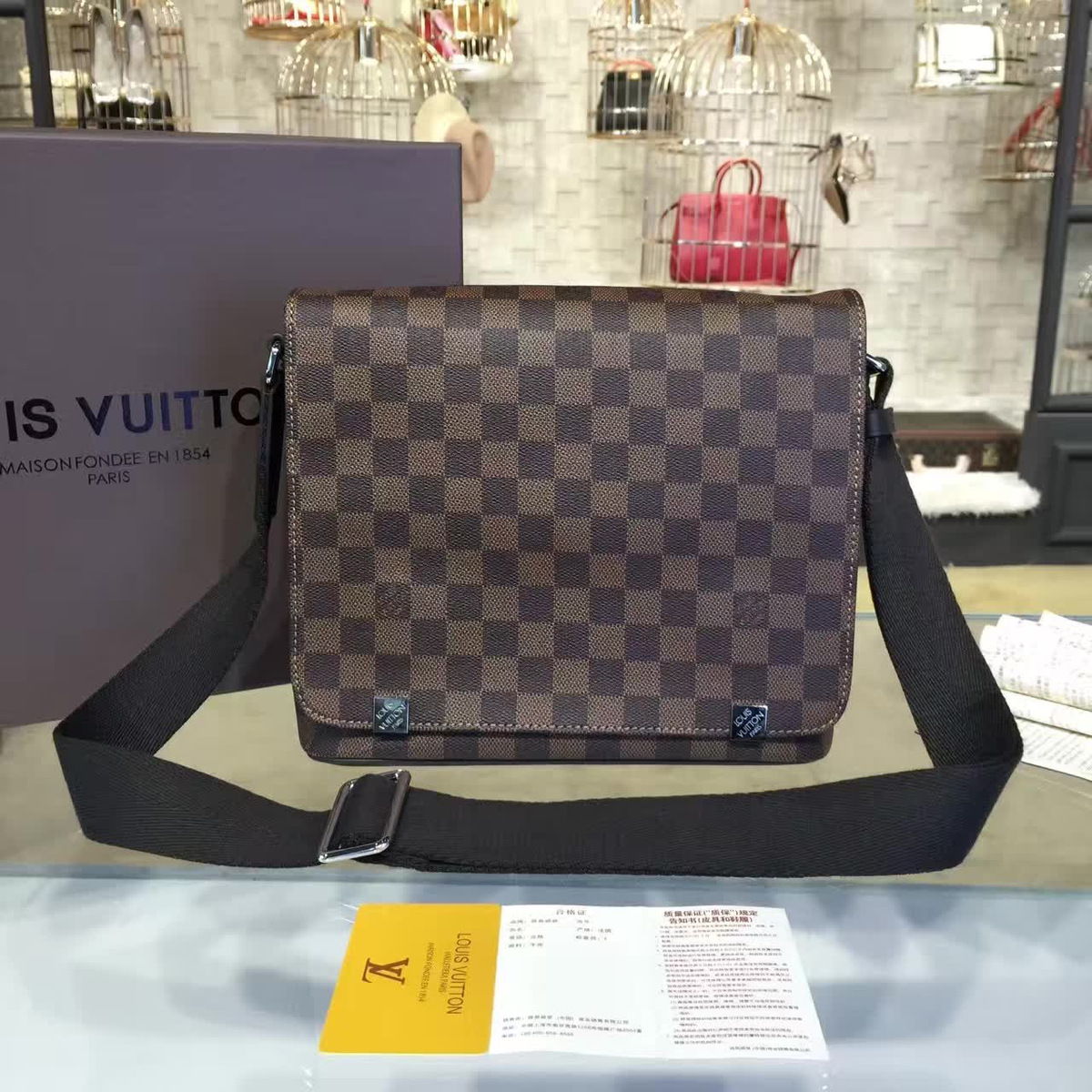l0vis Vvtt0n district cohotbag  mm damier ebene 3581