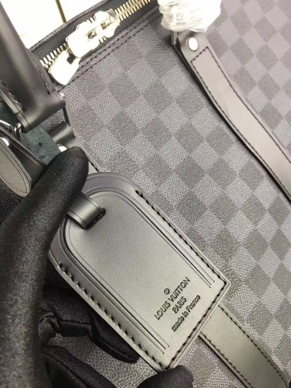 l0vis Vvtt0n keepall 55 damier graphite canvas black 3623_55cm x 31cm x 24cm