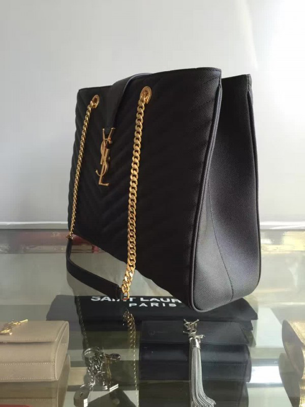 Y51 classic shopper grained calfskin gold black 35cm x 26 cmx 11.5cm