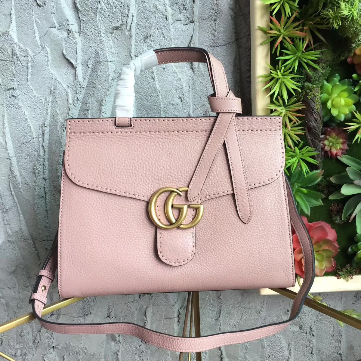 Gvc*1 gg marmont leather tote bag 2534 31cmx12cmx23cm