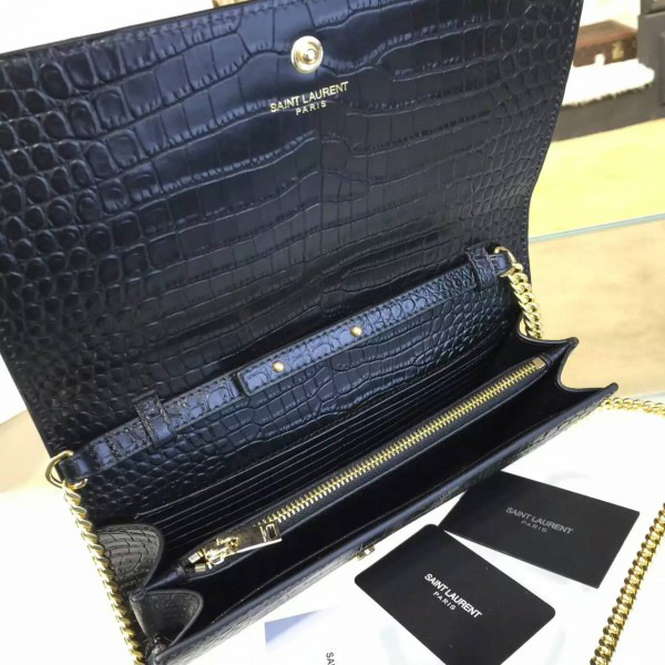 Y51 monogram kate crocodile embossed shiny leather cohotbag 4764