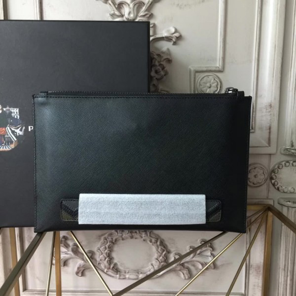 Pra*a leather clutch bag 4194 28cm x 1.5cm x 18cm