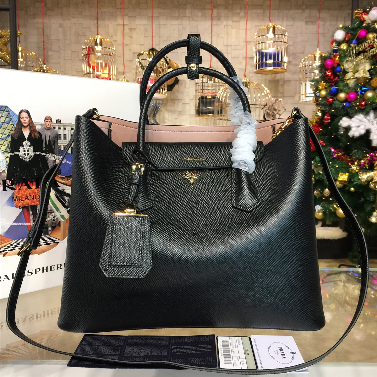 Pra*a double bag 4155 35cm x 17cm x 27.5cm