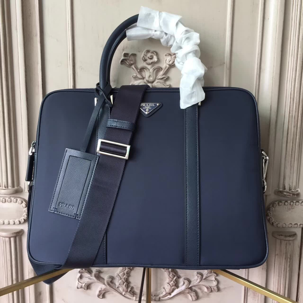 Pra*a nylon briefcase 4190 36cmx6.5cmx28cm