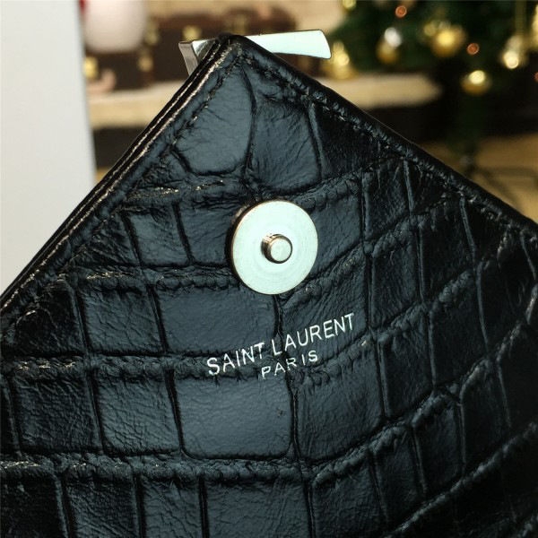 Y51 monogram college in embossed crocodile shiny leather cohotbag 4776