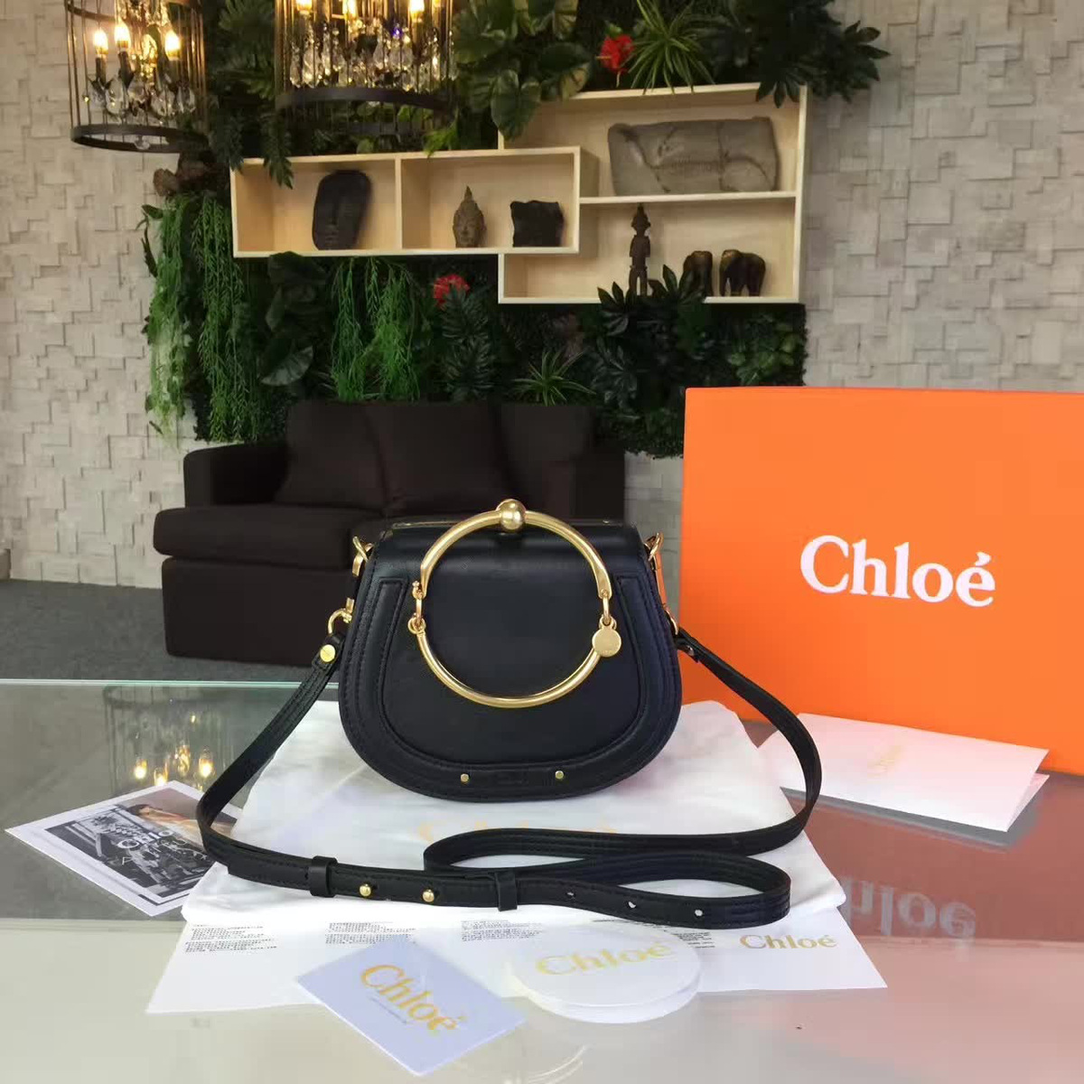 Ch10e leather nile 19.5cm x 6.5cm x 16cm