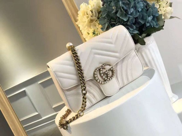 Gvc*1 marmont bag white  2635 21.5*18*5cm