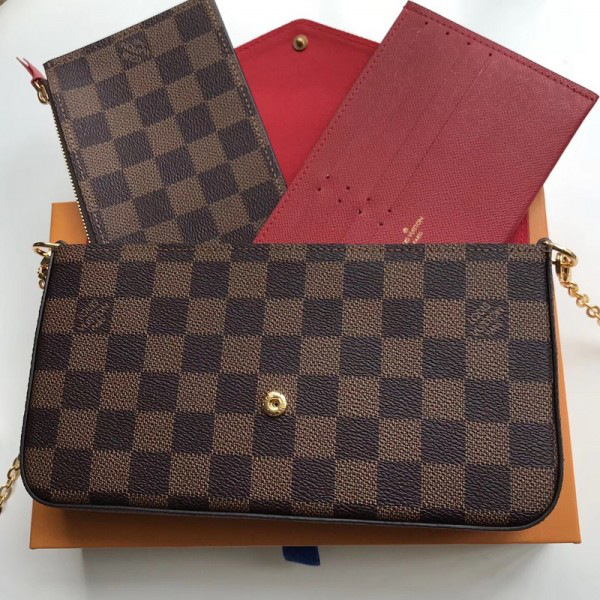 l0vis Vvtt0n pochette cohotbag felicie damier ebène canvas n63032