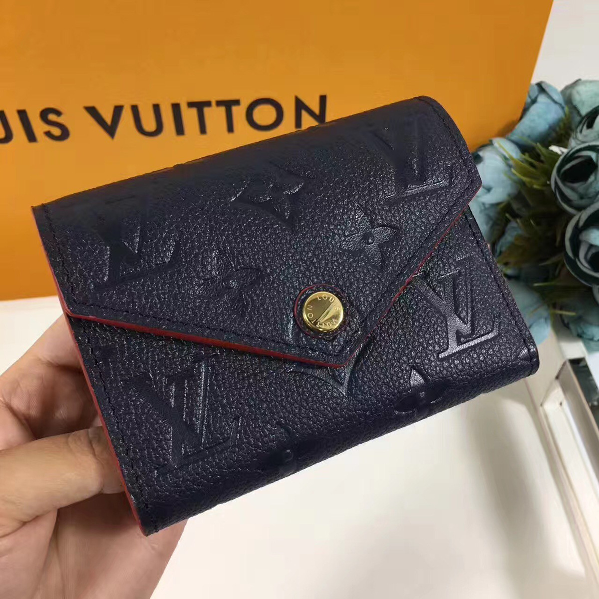 l0vis Vvtt0n victorine wallet marine rouge 3779_12cm*2cm*9cm