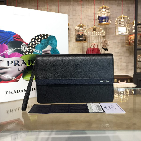 Pra*a leather clutch bag 4262 25.5cm x 5.5cm x 15.5cm