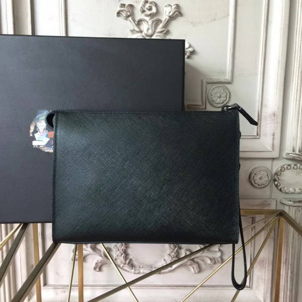 Pra*a leather clutch bag 4284 23.5cm x 1.5cm x 17.5cm