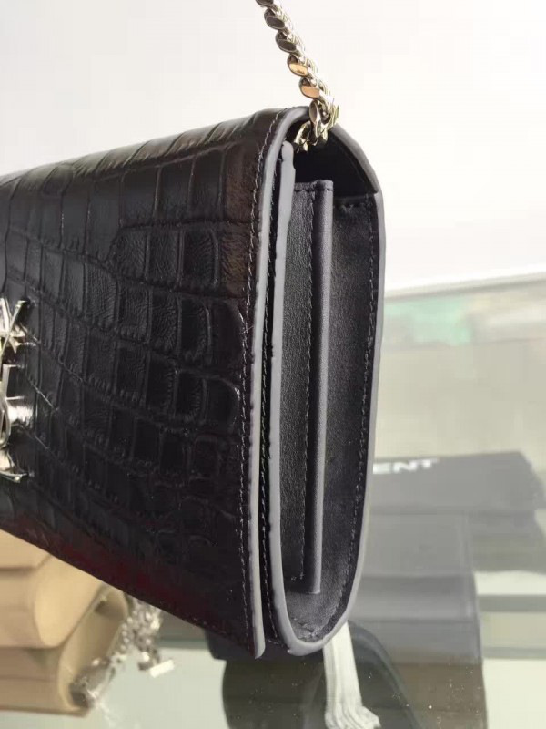 Y51 monogram kate crocodile embossed shiny leather 5028  22.5cm x 14cm x 4cm