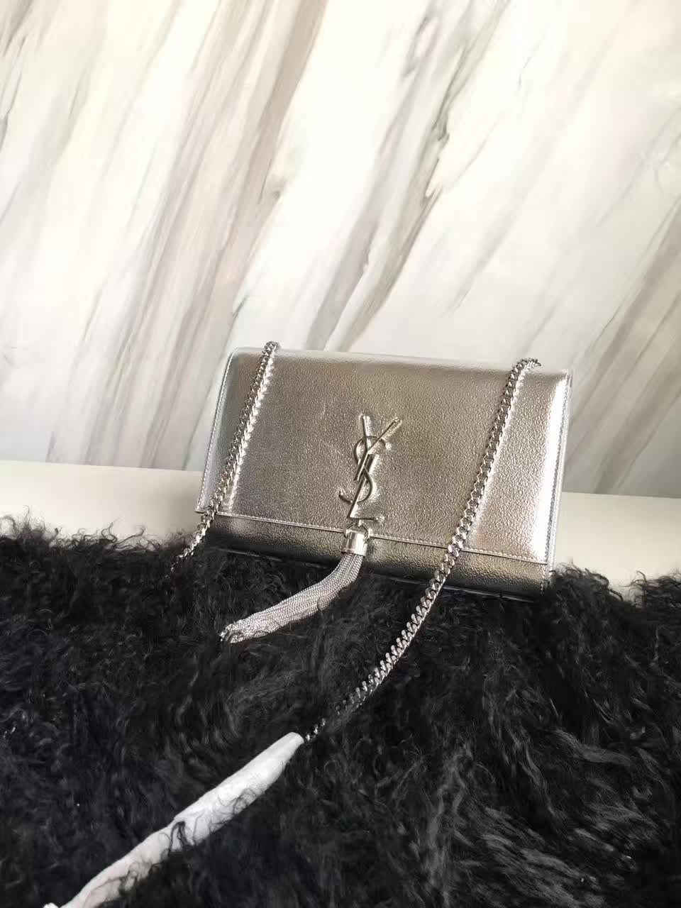Y51 kate cain wallet with tassel in crinkled metallic leather cohotbag 5003