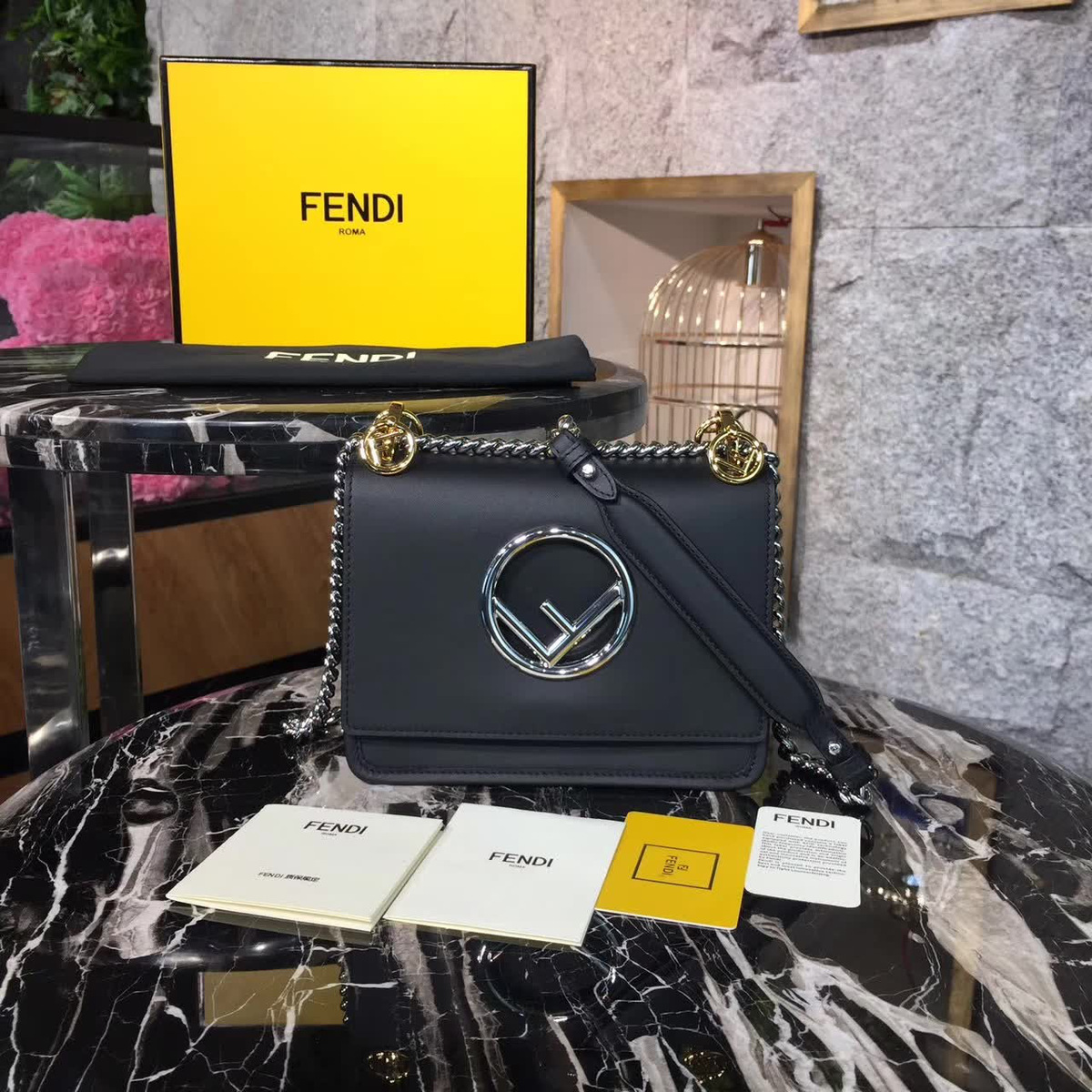 F**di shoulder bag 1991 19cm x 9cm x 15cm