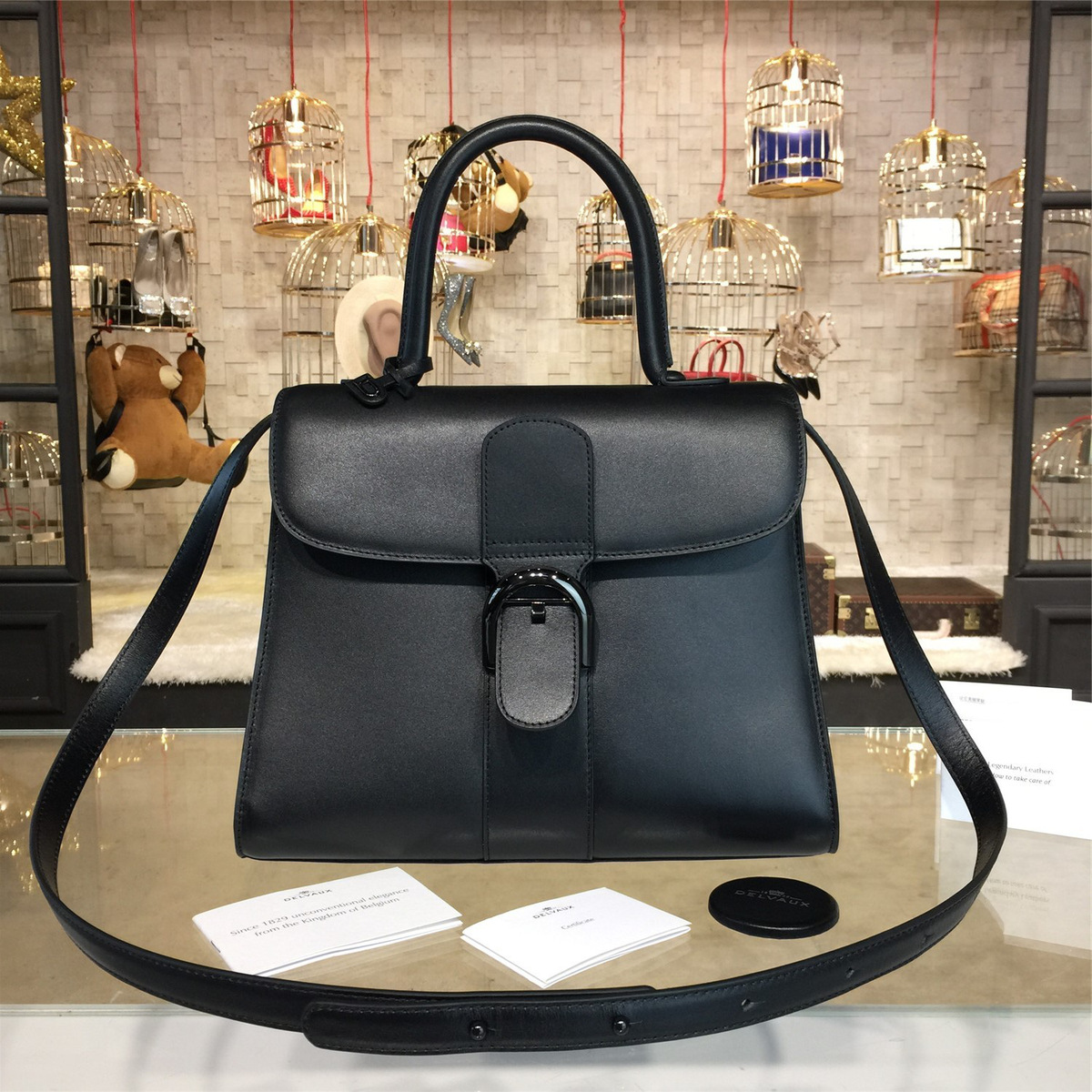 De1uavx mm brillant satchel black 1524 28cm x 14cm x 22.5cm