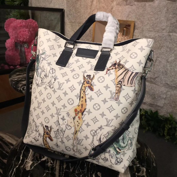 l0vis Vvtt0n atlas tote giraffe 3763 35.5cm