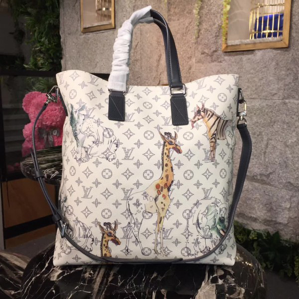 l0vis Vvtt0n atlas tote giraffe 3763 35.5cm