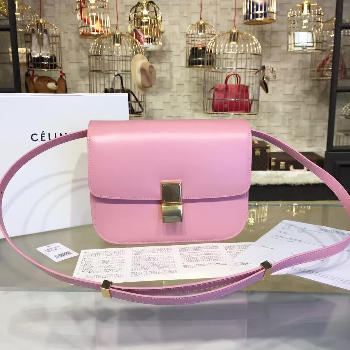 Ce1i*e leather classic box z1152 24cm x 19cm x8cm
