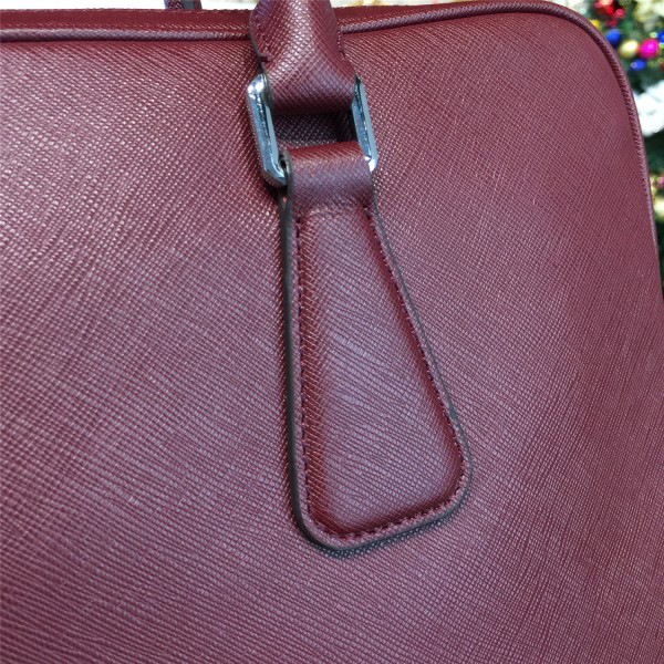 Pra*a leather briefcase 4218  37cm x 5.5cm x 29cm