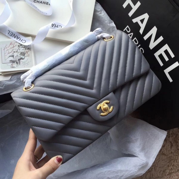 Ch**el classic handbag grey