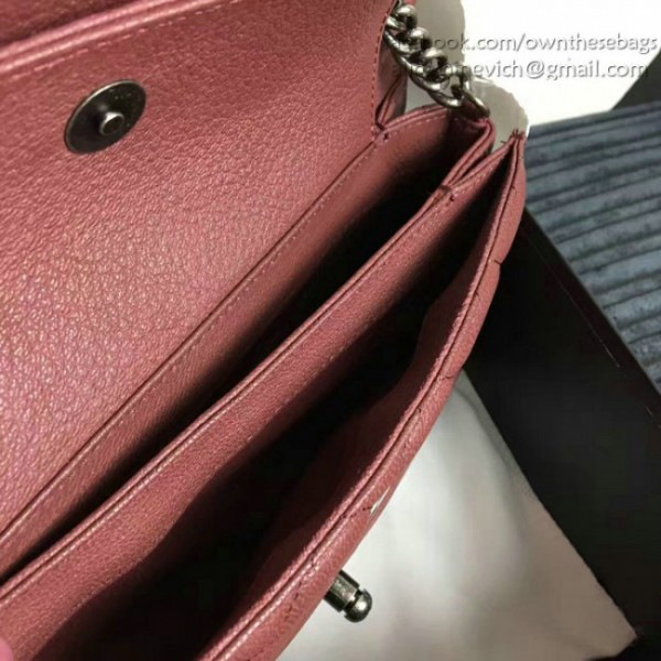Ch**el quilted deerskin perfect edge bag burgundy  a14041