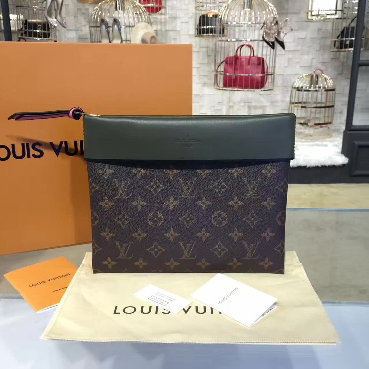 l0vis Vvtt0n pochette cohotbag tuileries dark green 3249