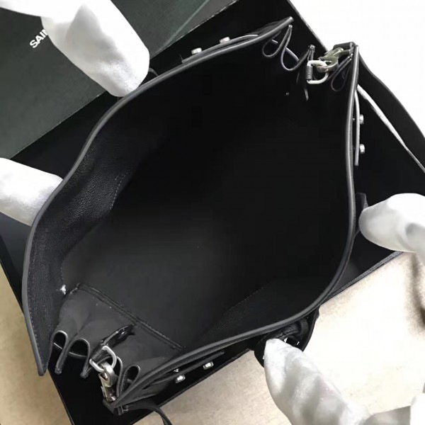 Y51 sac de jour in grained leather black 4904 32cm x 25cm x 17cm