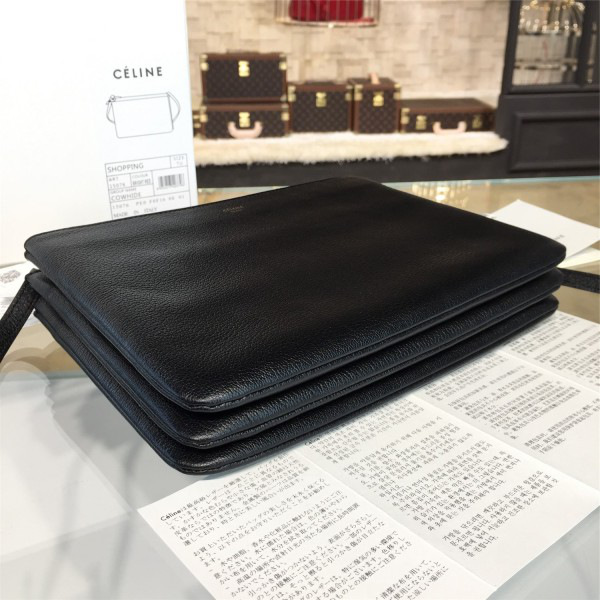 Ce1i*e leather trio - black 25.5cm x 4cmx 18cm