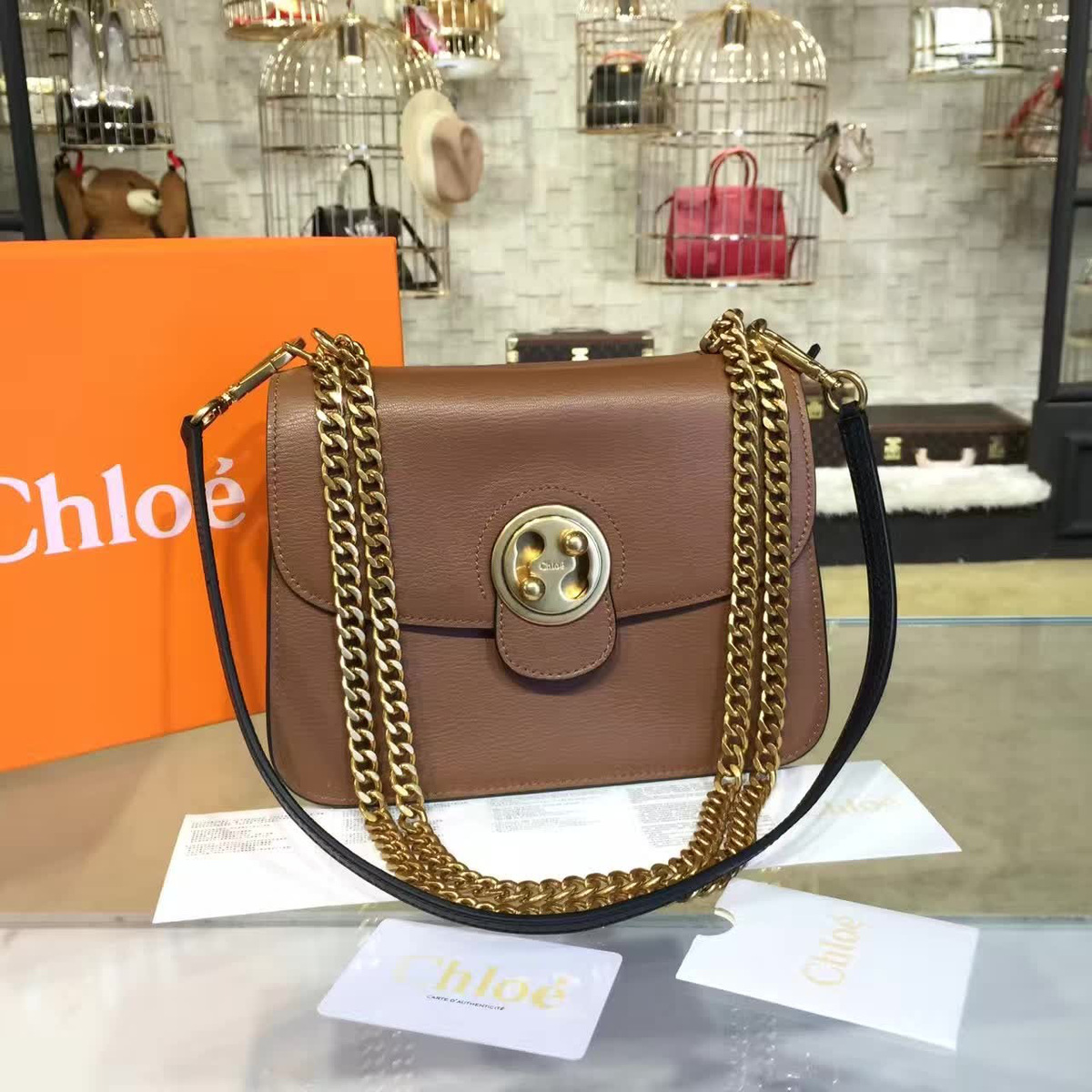 Ch10e leather mily z1326 23.5cm x 18cm x 8.5 cm