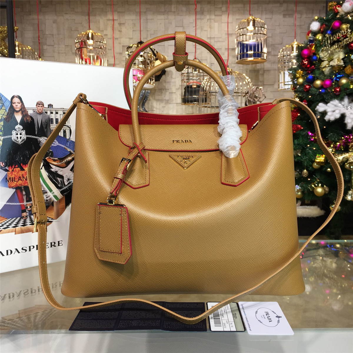 Pra*a double bag 4158 35cm x 17cm x 27.5cm