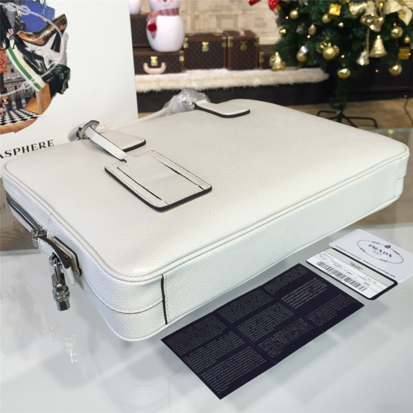Pra*a leather briefcase 4221  37cm x 5.5cm x 29cm