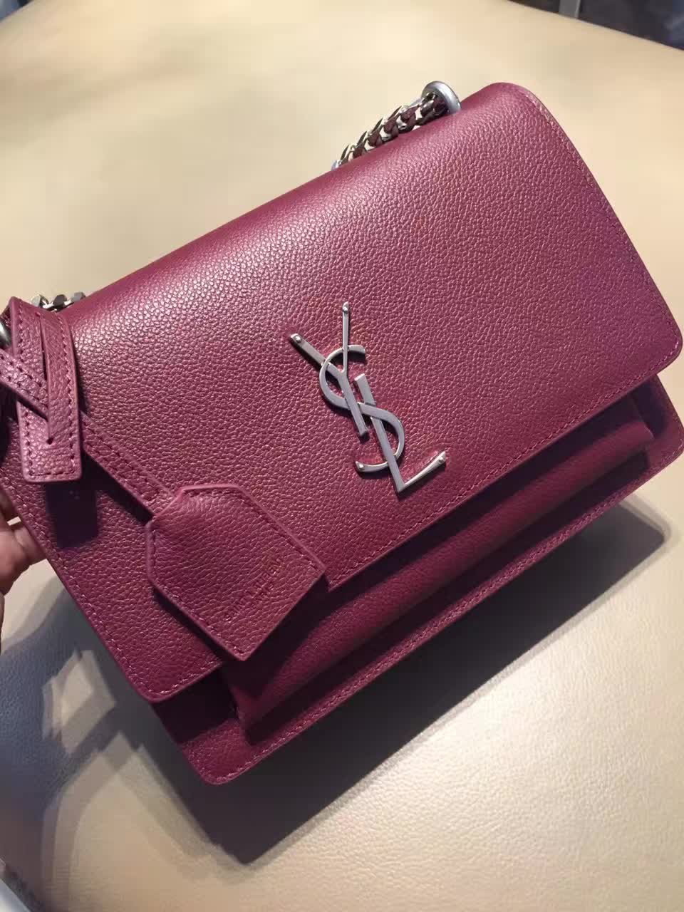 Y51 medium sunset bag grained leather 4852 22cm x 16cm x 8cm