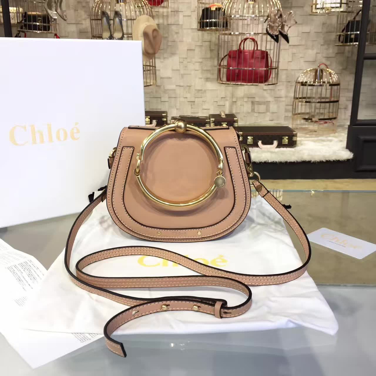 Ch10e leather nile z1341 19.5cm x 6.5cm x 16cm