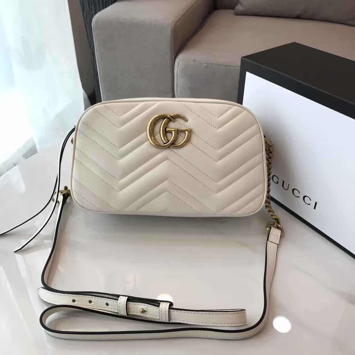 Gvc*1 gg marmont matelassé 2417 24 cm x 7 cm x 13 cm
