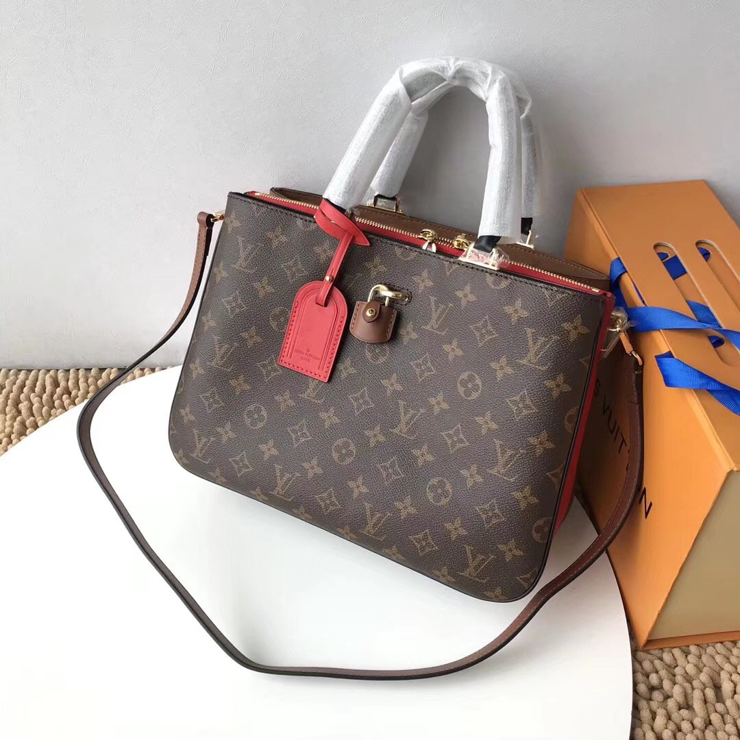 CohotBag lv saintonge millefeuille camera shoulder bag red m44254