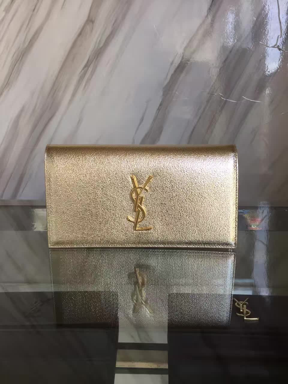 Y51 monogram kate clutch gold cohotbag 4958