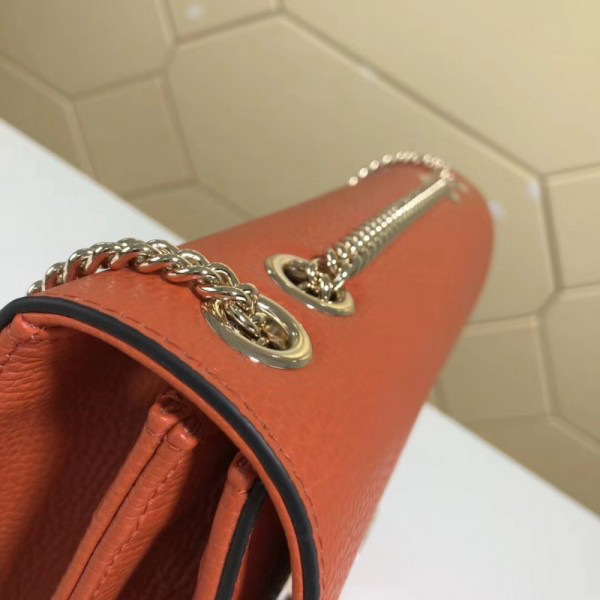 Gvc*1 gg flap shoulder bag on chain orange cohotbag 510303