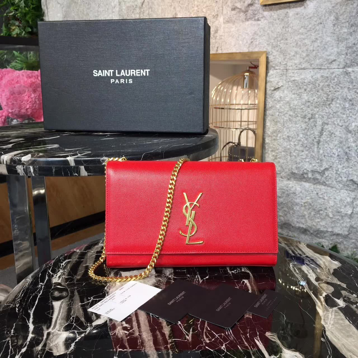 Y51 monogram kate grain de poudre embossed leather cohotbag 4953