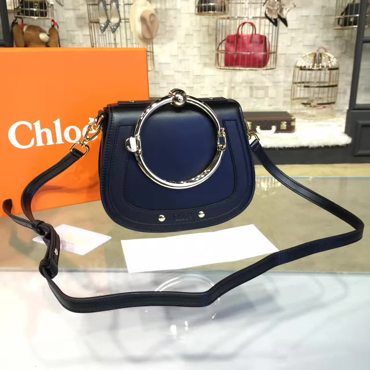 Ch10e leather nile z1346 19.5cm x 6.5cm x 16cm