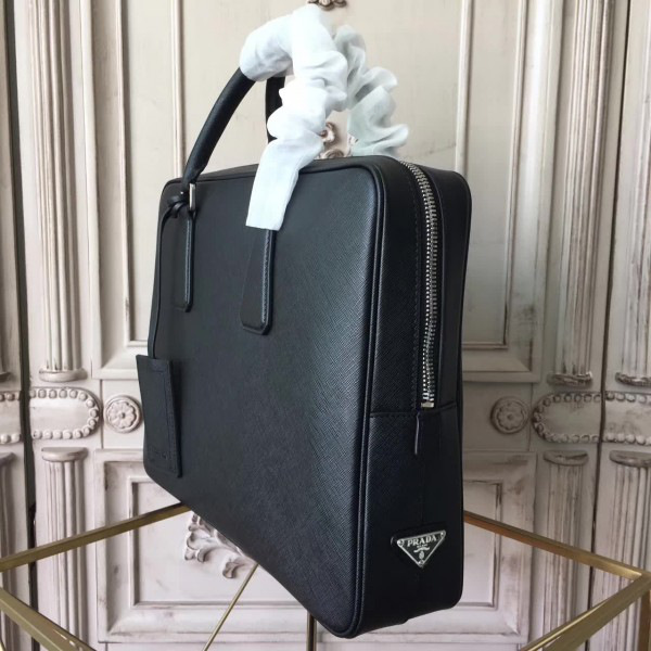 Pra*a leather briefcase 4323 36cmx4cmx27.5cm
