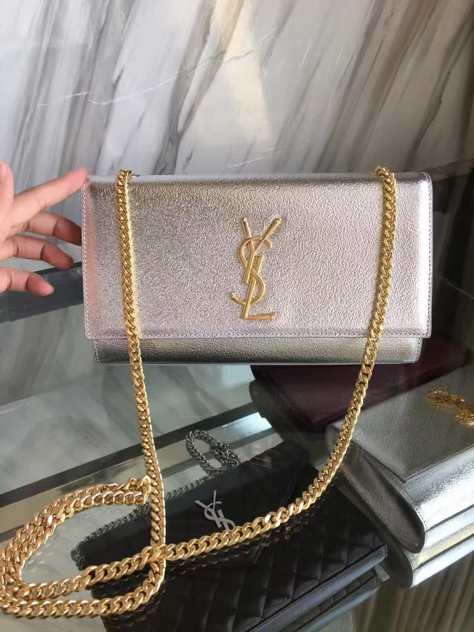 Y51 monogram kate silver 5009 24cm x 14.5cm x 5.5cm