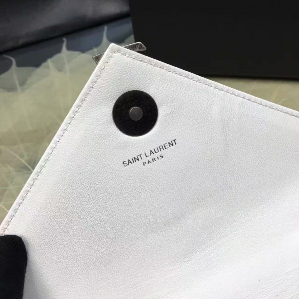 Y51 quilted monogram college white 5069 18cm x 11cm x 5cm
