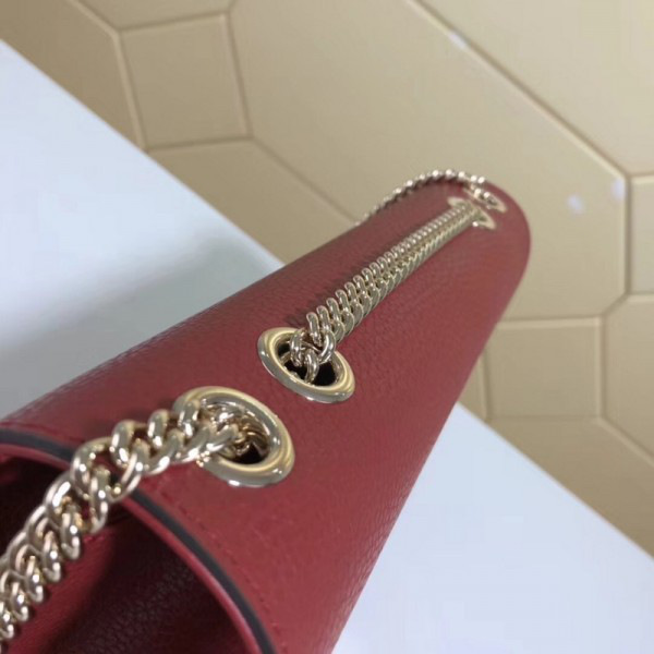 Gvc*1 gg flap shoulder bag on chain red cohotbag 510303