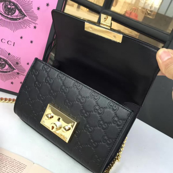 Gvc*1 gg leather padlock cohotbag 2160