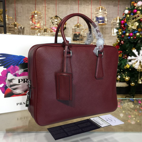 Pra*a leather briefcase 4208 36.5cm x 11.5cm x 28.5cm