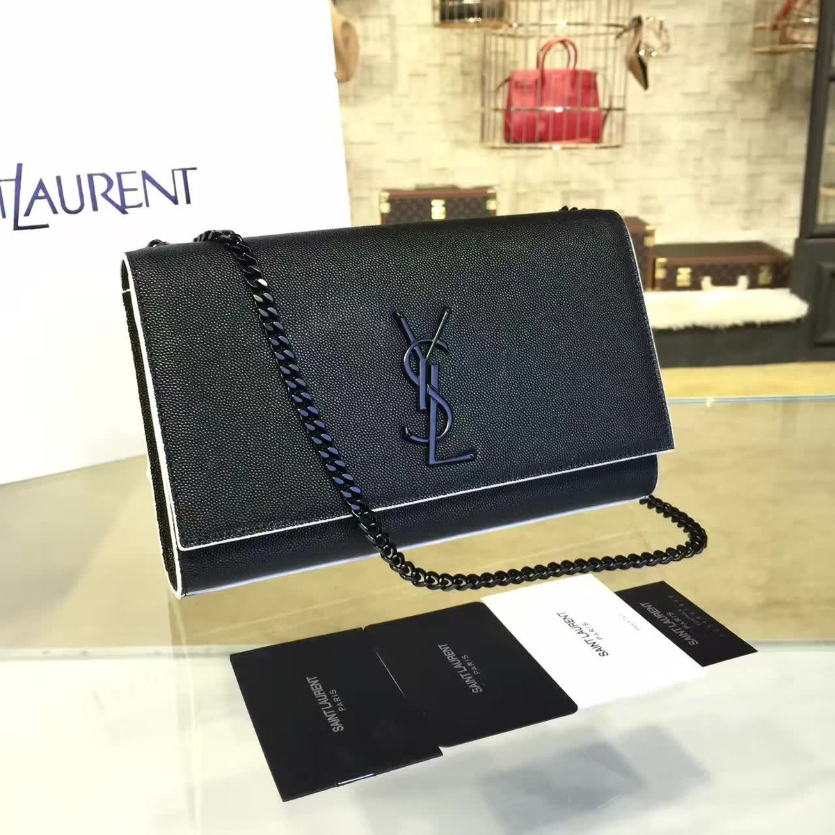 Y51 monogram kate in embossed crocodile shiny leather cohotbag 4754